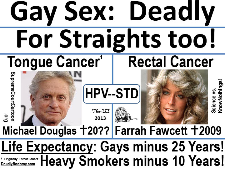 Deadly Gay Oral & Rectal Sex unequal to the protection of Straight Marital Sex!